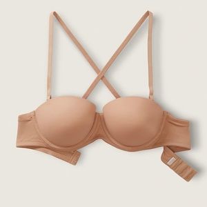 PINK VS PUSH UP MULTI-WAY STRAPLESS BRA 34B